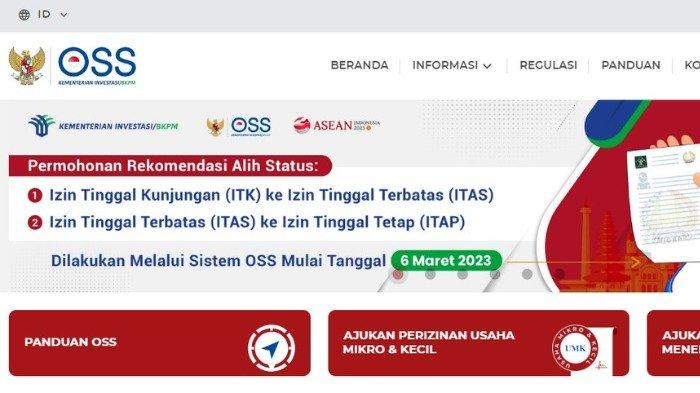 Halaman Utama OSS.GO.ID