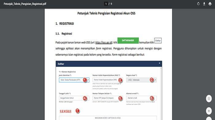 Mengisi Form Registrasi OSS
